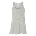 thumbnail image 1 of Bella Ladies Flowy Racerback Tank, L, White Marble, 1 of 3