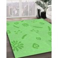 thumbnail image 3 of Ahgly Company Machine Washable Indoor Rectangle Transitional Emerald Green Area Rugs, 2' x 5', 3 of 7