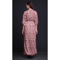 thumbnail image 2 of Bimba Robe Kimono Imprimée Feuilles de Rayonne & Clématites Manches Longues Maxi Fendue d'Été-TTTG, 2 of 6