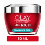 Olay Regenerist Ultra Rich Face Moisturizer, Fragrance-Free