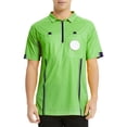 thumbnail image 1 of TOPTIE Chandail d'Arbitre de Soccer pour Hommes Officiels Pro Manches Courtes Chandails d'Arbitre-vert-TG, 1 of 9