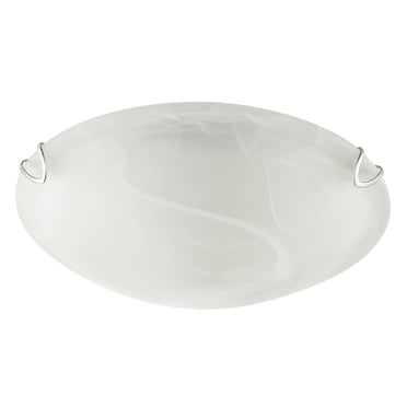 Globe Electric Pennington 10" Flush Mount Ceiling Light 2-Pack, Frosted White Alabaster Glass Shade
