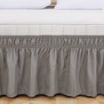 thumbnail image 4 of Solid Color Elastic Bed Skirt Wrinkle Free Dust Ruffle for Twin Queen King US Size, 4 of 5