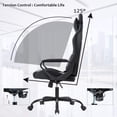 thumbnail image 2 of BestOffice Computer Executive Desk Office Chair, Lumbar Support Headrest, Red, 2 of 7