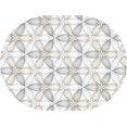thumbnail image 3 of Oval Tablecloth 52 x 70 Inch, Modern Geometric Tablecloth for Oval Table, Fabric Wrinkle Free Washable Waterproof Tablecloth Oval Table Cloth for Dining Room Table, 3 of 5