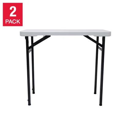 Star Elite Heavy Duty Multi-Purpose 86.4 cm (2.8 ft.) Folding Table, 2-Pack – Durable & Versatile