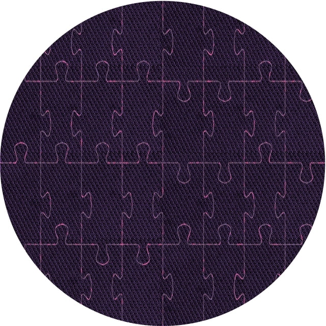 Ahgly Company Tapis d'Intérieur Ronds Lavables à la Machine de Style Transitionnel Violet Iris Violet, 4 Pieds Rond