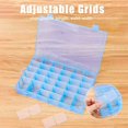 thumbnail image 3 of Estbridg Plastic Organizer Bead Storage Box with Compartments Containers with Movable Dividers for Small Earring Jewelry Craft Sewing Supplies  36 Grid  1 Pack, 3 of 7