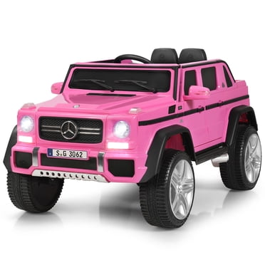 Patiojoy Voiture Électrique pour Enfant 12V sous Licence Mercedes-Benz avec Télécommande, à Batterie, Voiture à Chevaucher Rose