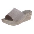 thumbnail image 2 of LSLJS Femmes Dames Mode Bout Rond Cristal Compensé à Enfiler Pantoufles de Plage Chaussures, Pantoufles pour Femmes, 2 of 9