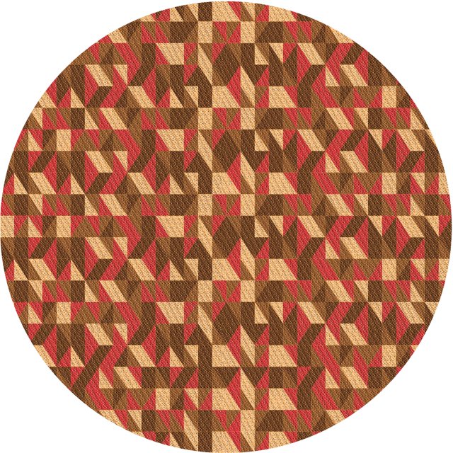 Ahgly Company Tapis Rond Lavable en Machine Intérieur Transitionnel Orange, 4 Pieds Rond