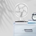 thumbnail image 4 of LSLJS USB Desk Fan, Cordless Rechargeable Mini Portable Fan, 180' Automatic Shaking Head Desktop Fan with 4 Speeds, LED Display, Strong Airflow Quiet Operation, Mini Fan, 4 of 6