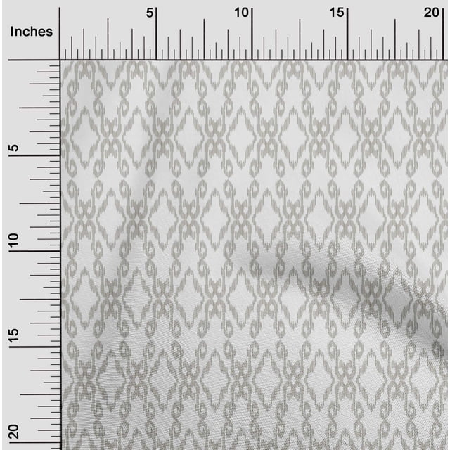 oneOone Cotton Flex Fabric Swirl & Geometric Ikat Print Sewing Fabric BTY 40 Inch Wide
