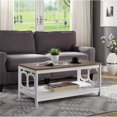 thumbnail image 1 of Convenience Concepts Omega Table Basse en Blanc et Fini Bois Brun Bois Flotté, 1 of 5
