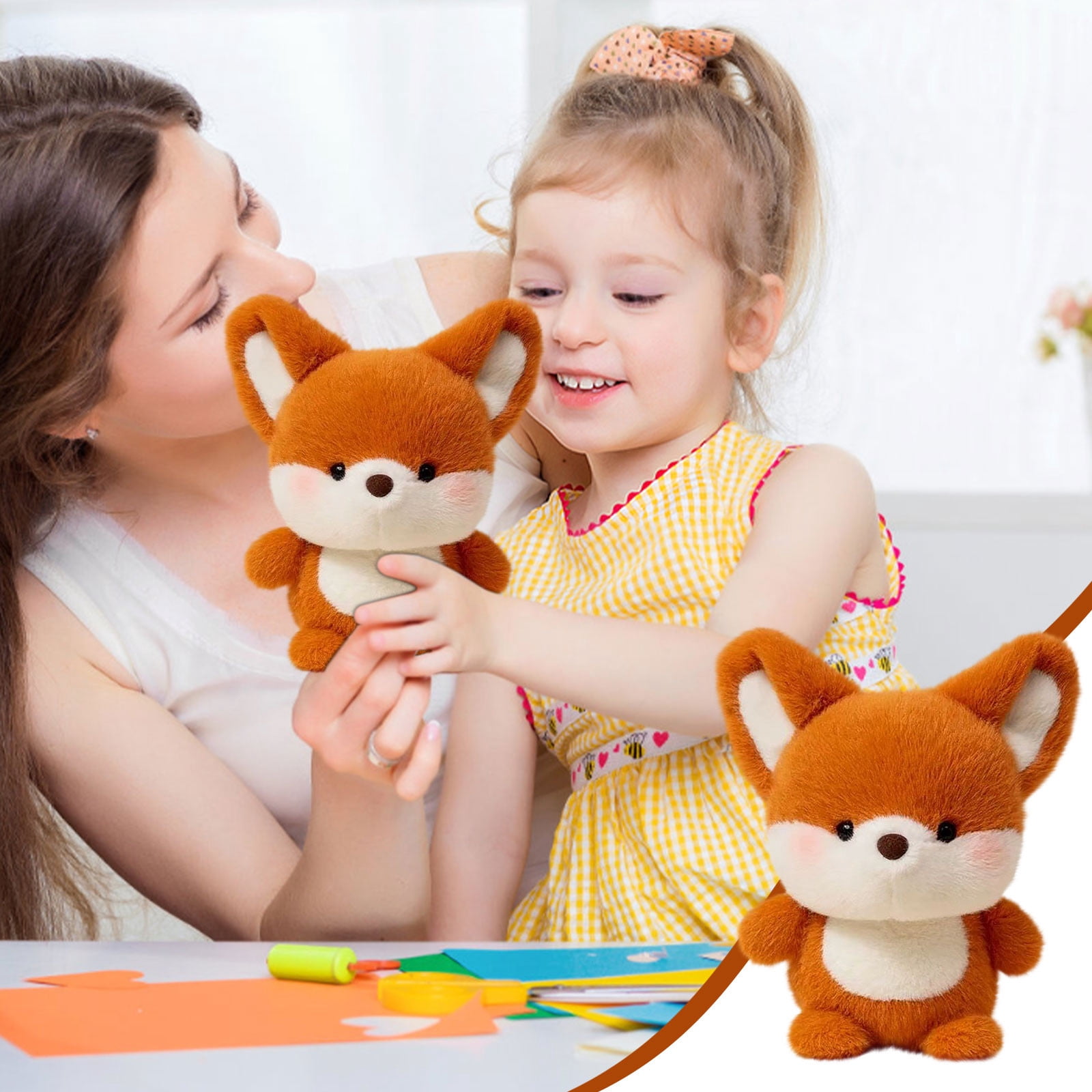 Plush Soft Fox Realistic Toy, Stuffed Sleep Aid & Anxiety Relief, Lifelike Fox Plush for Comfort & Relaxation, Cozy Fox Design for Kids & Adults, Cuddly Plush Toy for All Ages