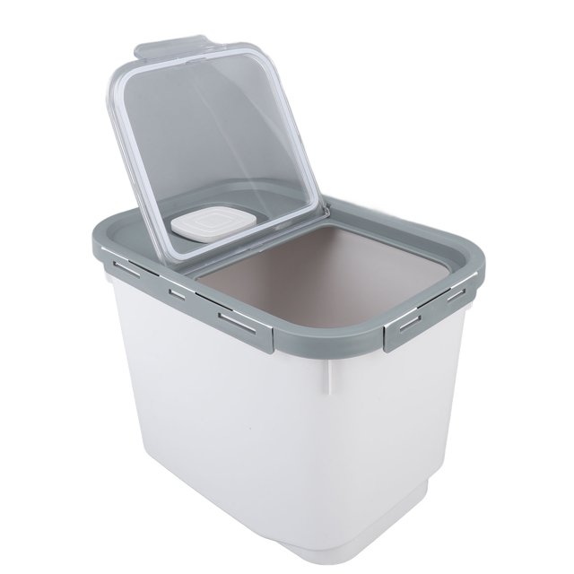Seau de Rangement pour Riz, Contenants Hermétiques pour Céréales à Couvercle Rabattable, Bacs de Rangement à Fermeture Étanche pour Riz, Boîte de Rangement pour Grains de Riz, Seau pour Nourriture pour Animaux pour le Rangement des Haricots, Haricots, Grains, Farine