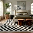thumbnail image 3 of Rug Branch Maise Checkered Indoor Outdoor Area Rug, Black White, Modern - Entryway, Hallway, Bathroom, and Kitchen, 3 of 7