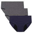 thumbnail image 1 of MeetoTime 3 Pack Womens Panties Stretchy Soft Full Coverage Briefs Comfortable Mid-Waist Underwear, 1 of 8
