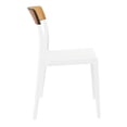 thumbnail image 4 of Siesta ISP091-WHI-TAMB Flash Chaise de Salle à Manger Blanche Ambre Transparent - Ensemble de 2, 4 of 10