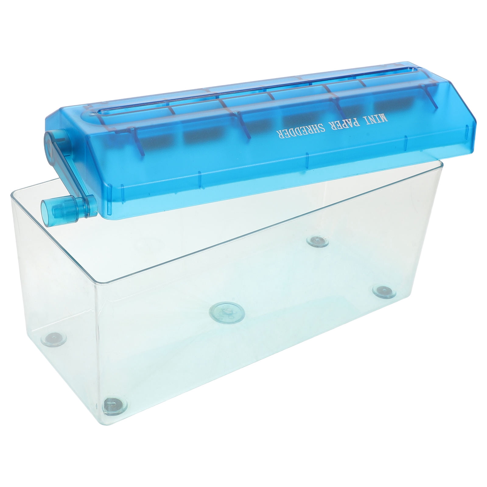 FESTFENDS Sky Blue Manual Paper Shredder for Home Office Compact Portable Hand Crank Desktop Document Shredder