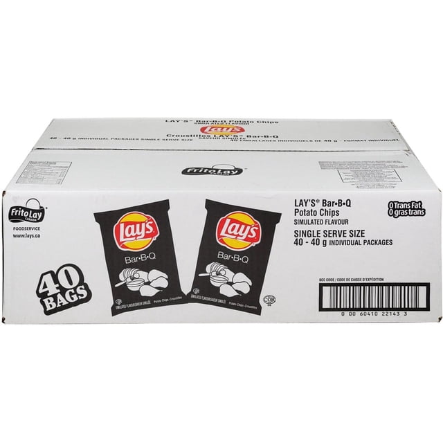 Frito Lays Croustilles de Pommes de Terre Saveur BBQ, 40 Grammes Lot de 40