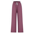 thumbnail image 4 of Pants for Women, Womens Fashionable Striped Printed Drawstring Wide Leg Pants, 4 of 4