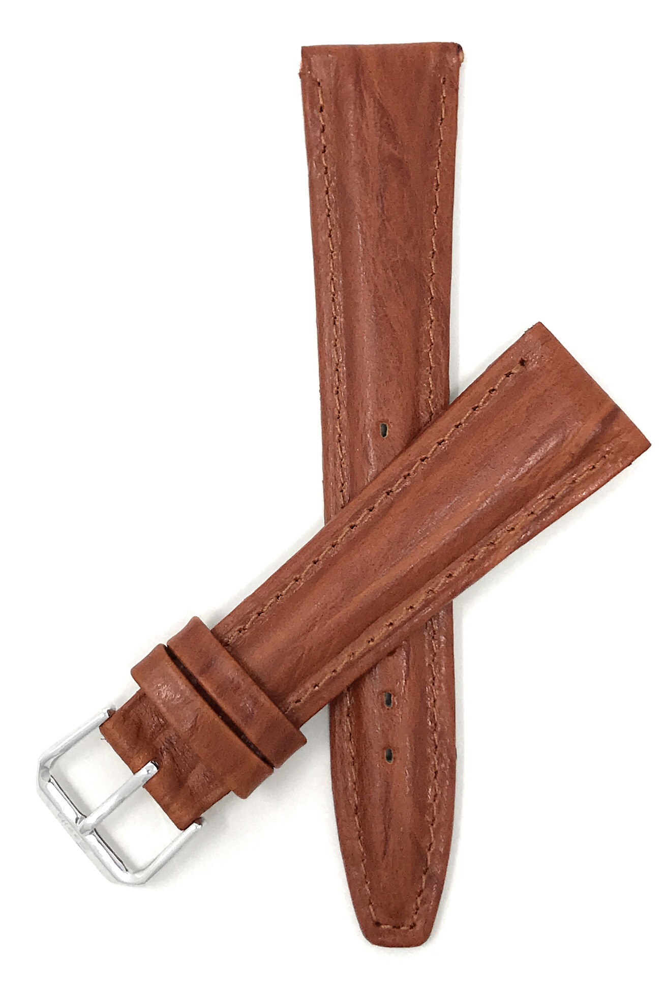 18mm Classic, Leather Watch Band Strap, Semi-Glossy