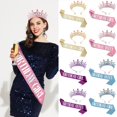 thumbnail image 2 of Party Crown 1 Set Allergy Free Vivid Color   Women Birthday Queen Rhinestone Crown Headgear, 2 of 4