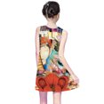 thumbnail image 3 of LEEy-world Vêtements pour Bébés Filles Filles Enfant Sans Manches Uni Imprimés Robe de Plage Boutons Robes de Fête Robe Princesse Bandeau Ensemble, Rouge, 3 of 5