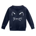 thumbnail image 4 of PMVFHDE Chandails Légers pour Filles Chandails d'Automne et d'Hiver à Manches Longues Mode Imprimée Col Rond pour Garçons et Filles Plus Manteau à Capuche Chaud Marine, 5-6 Ans, 4 of 4