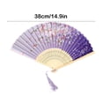 thumbnail image 4 of Feltree Classical Antique Style Fan Folding Fan Summer Tassel Model Portable Fan Paper Fan, 4 of 8