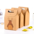 thumbnail image 3 of Boîte à Friandises de Noël Dessin Animé Boîte à Friandises Créative Boîte en Papier Kraft, 3 of 10