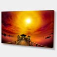 thumbnail image 4 of Design Art - Exotic Wood Pier under Yellow Sun, 4 of 4