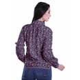 thumbnail image 4 of Moomaya Haut Aguichant à Manches Longues pour Femmes Col Classique Imprimé Tenue Décontractée d'Été, 4 of 4