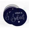 thumbnail image 2 of Inkdotpot 100 Pack Real Silver Foil Paper Tag Love Is Sweet Wedding Favor Hang Tag, 2 of 6