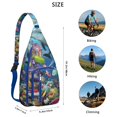 thumbnail image 4 of Great White Shark Attack Print Sling - Dramatic Ocean Scene Design, 4 of 4