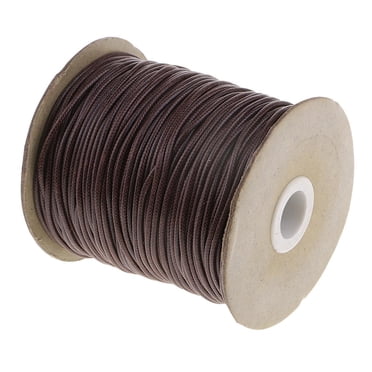 veasfak Durable 80 mm Leather Waxed Thread Cord String for DIY Stitching Thread , Coffee