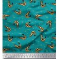 thumbnail image 1 of Soimoi Polyester Crepe Fabric Circle,Dot & Prawns Ocean Printed Craft Fabric by The Yard 52 Inch Wide, 1 of 3