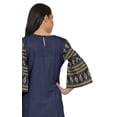 thumbnail image 5 of Moomaya Ensemble Kurta Ethnique Imprimé Palazzo à Col Rond en Coton Slub pour Femmes Grande Taille, 5 of 5