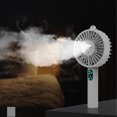 thumbnail image 2 of Personal Cooling Companion for On-the-Go 3-Speed misting fan, 2000mAh Portable Hand Fan with Stand, White, 2 of 5