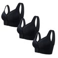 thumbnail image 1 of cfhntfmh 3pc Front Closure Bras for Women Mid Support Plus Size Bras Thin Wireless Bras Full Coverage T-Shirt Bralettes, 1 of 2