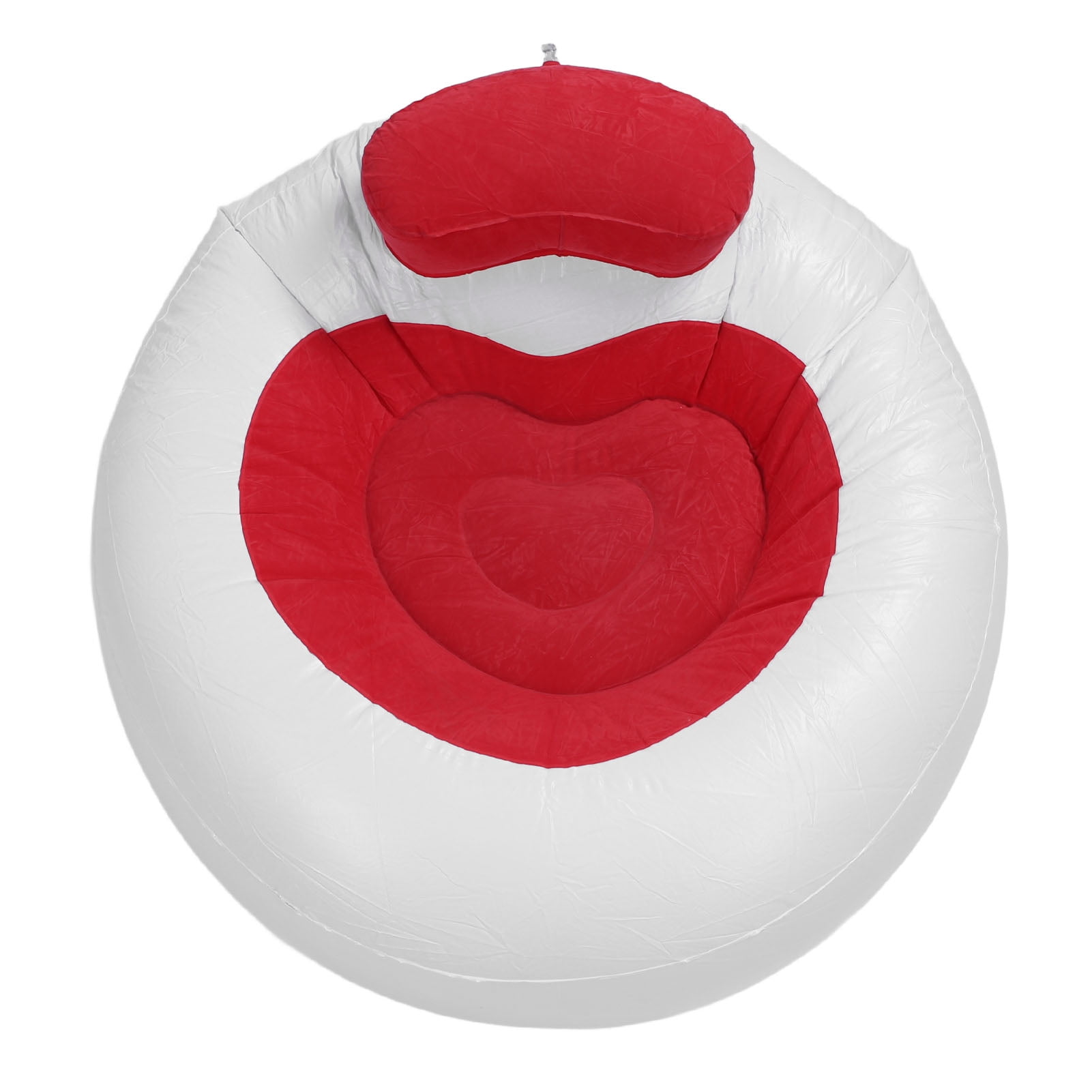Lazy Sofa, Inflatable Sofa Family Inflatable Lounge Chair PVC Flocking Sofa Loving Heart Modeling Inflatable Soft Couch for Living Room Balcony Office Rest, Outdoor Sofa Chair