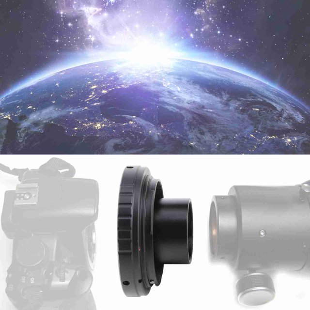 Metal Telescope Camera Adapter, Aluminium Alloy Astronomical Telescope Adapter Ring Telescope T Mount Ring Adapter with 1.25 Inch T Mount for Minolta SLR Camera