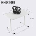 thumbnail image 2 of Gymax Bureau Debout Électrique Réglable pour Ordinateur avec Anticollision Blanc, 2 of 10