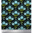 thumbnail image 1 of Soimoi polyester Crepe Fabric Leaves,Floral & Scale Geometric Printed Craft Fabric by the Yard 42 Inch Wide, 1 of 1