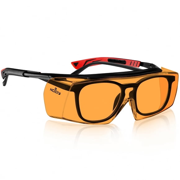 NoCry Blue Light Blocking Over Glasses Safety Glasses with 100% UV Protection - Perfect UV Glasses for UV Light Protection with Anti-Fog & Anti-Scratch Lenses; ANSI Z87.1 Certified
