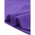 thumbnail image 5 of INSPIRE CHIC Women's V Neck 3/4 Sleeves Solid Knitted Buttons Decor Ruched Top Violet XL, 5 of 5
