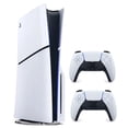 thumbnail image 1 of Sony PlayStation 5 Console Slim Disc Edition with Extra Dualsense White Controller Bundle, 1 of 3