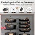 thumbnail image 4 of Pots and Pans Organizer Rack under Cabinet, 8-Tier Kitchen Cabinet Organizers and Storage, Adjustable Pot Racks, Pot Organizers inside Cabinet with 3 DIY Methods Baking Rock, 4 of 10