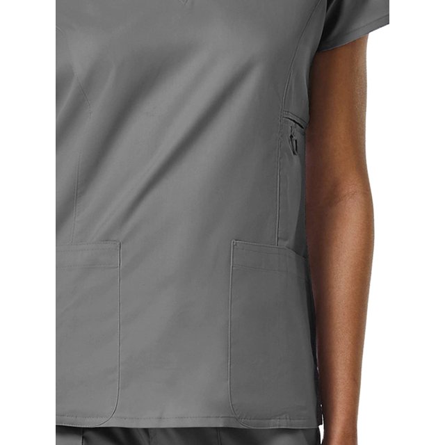 Haut de Sarrau Uni à Col en V COOLMAX pour Femmes EON